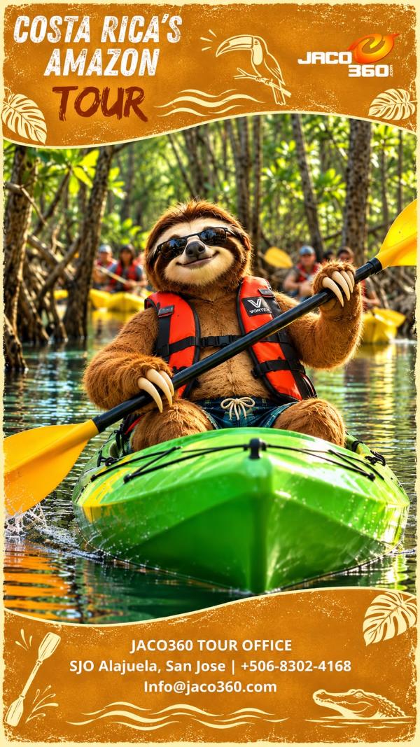 Steve the Sloth Costa Rica Amazon Tour