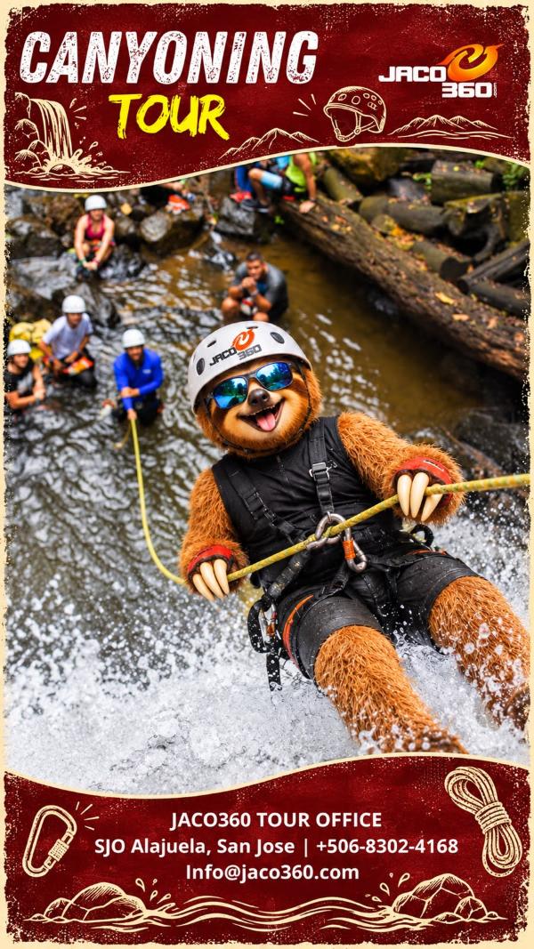 Steve the Sloth Canyoning Tour